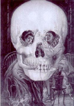 Ilusiones ópticas - cráneo o pareja Ilusiones ópticas - cráneo o pareja