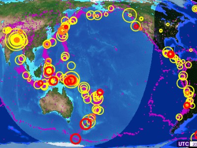 Mapa de terremotos y sismos en tiempo real